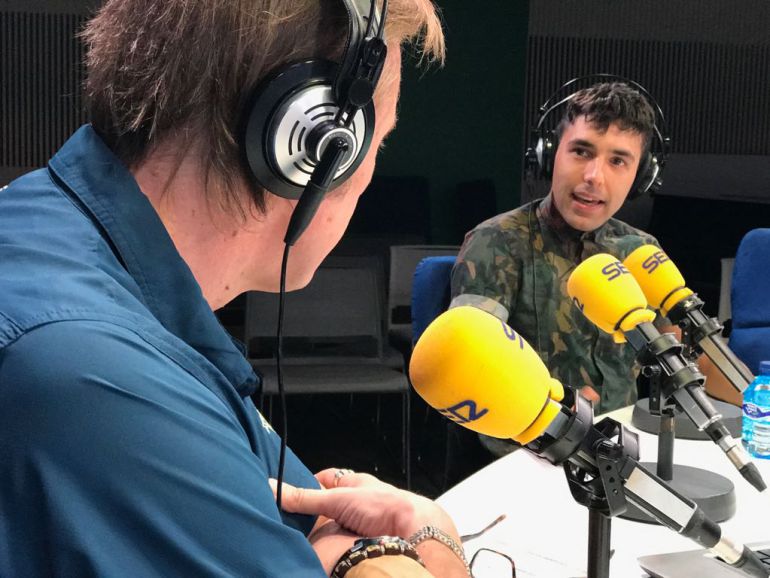 Tom Kallene y el Mago Pop en los estudios de la SER Tom Kallene y el Mago Pop en los estudios de la SER