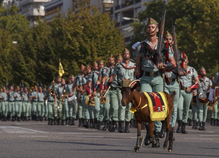 Soldados de la Legión durante el desfile militar del 12 de octubre Soldados de la Legión durante el desfile militar del 12 de octubre