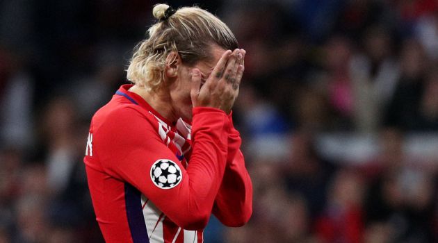 Antoine Griezmann se lamenta durante el encuentro ante el Qarabag Antoine Griezmann se lamenta durante el encuentro ante el Qarabag