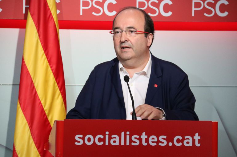 El líder de los socialistas catalanes, Miquel Iceta, durante un acto El líder de los socialistas catalanes, Miquel Iceta, durante un acto
