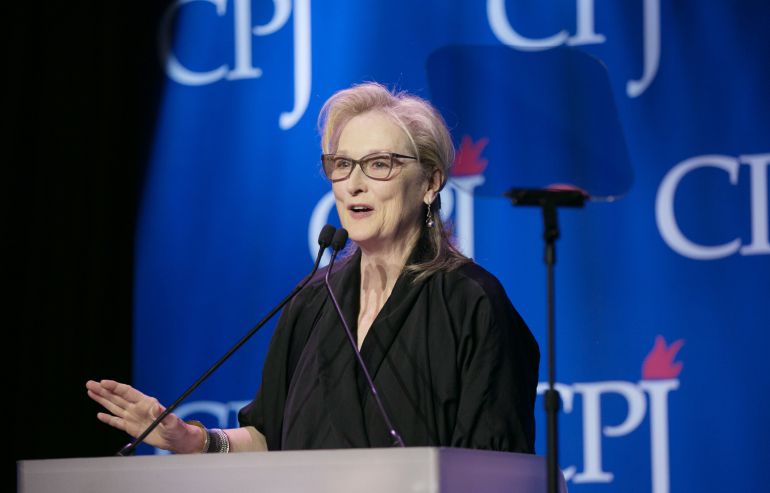 Meryl Streep durante la Gala de premios del Comité de Protección de Periodistas estaduonidenses, el pasado miércoles Meryl Streep durante la Gala de premios del Comité de Protección de Periodistas estaduonidenses, el pasado miércoles