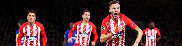 Saúl celebra el gol en Londres Saúl celebra el gol en Londres