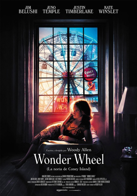 Poster de Wonder Wheel, la nueva película de Woody Allen para Amazon, protagonizada por Kate Winslet y Justin Timberlake Poster de Wonder Wheel, la nueva película de Woody Allen para Amazon, protagonizada por Kate Winslet y Justin Timberlake