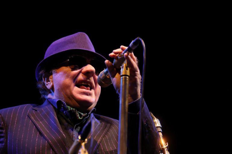 El cantante, compositor y músico británico Van Morrison, durante el concierto ofrecido anoche en el Palacio de Deportes, en Madrid. El cantante, compositor y músico británico Van Morrison, durante el concierto ofrecido anoche en el Palacio de Deportes, en Madrid.