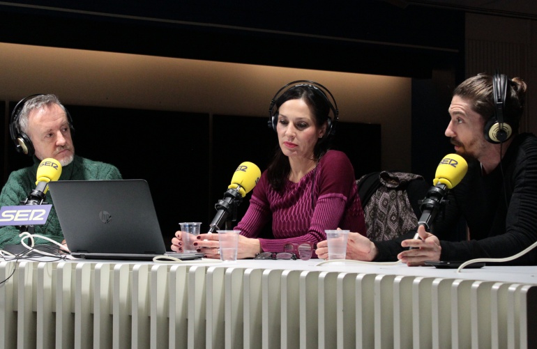 (De izquierda a derecha) Los actores Carlos Hipólito, Natalia Millán y Adrián Lastra (De izquierda a derecha) Los actores Carlos Hipólito, Natalia Millán y Adrián Lastra