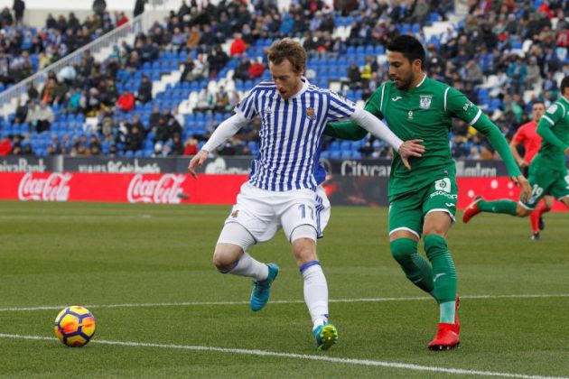 Zurutuza en una acción del partido, el pasado domingo en Butarque Zurutuza en una acción del partido, el pasado domingo en Butarque