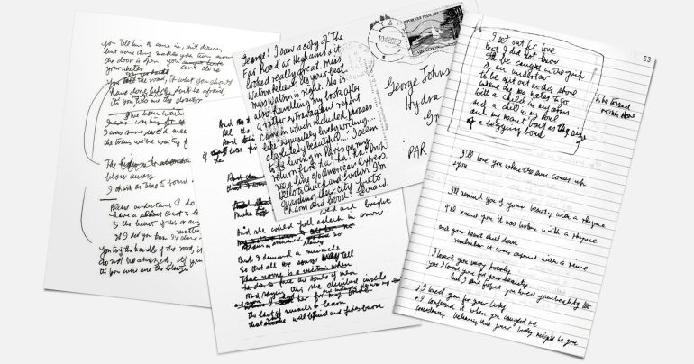 Notas y manuscritos de Leonard Cohen Notas y manuscritos de Leonard Cohen