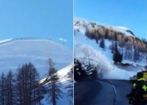 Impresionante alud en los Alpes franceses