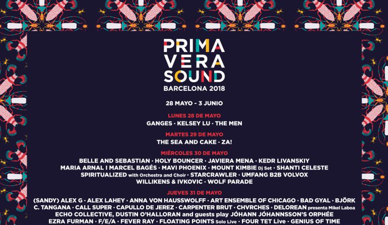 Cartel del Primavera Sound 2018. Cartel del Primavera Sound 2018.