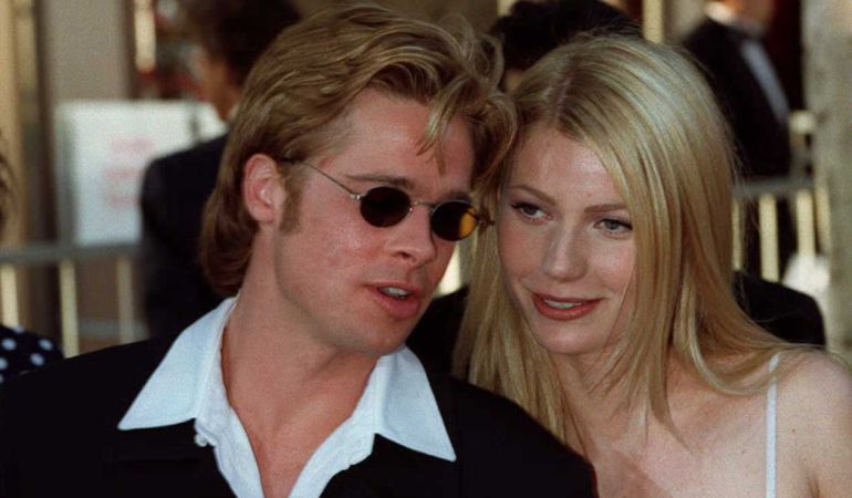 Brad Pitt y Gwyneth Paltrow durante la gala de los Premios Oscar de 1995. Brad Pitt y Gwyneth Paltrow durante la gala de los Premios Oscar de 1995.