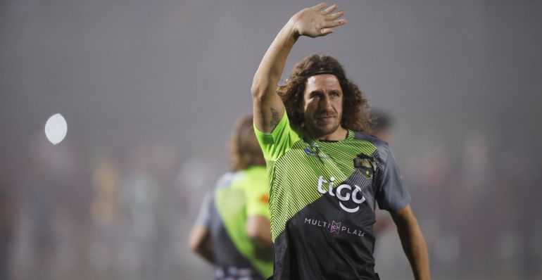Carles Puyol, durante un amistoso en El Salvador Carles Puyol, durante un amistoso en El Salvador