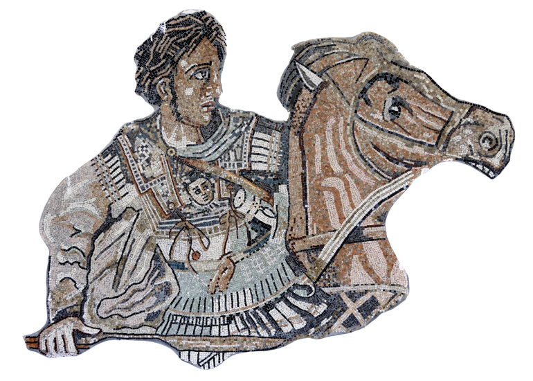 Mosaico del emperador macedonio Alejandro Magno Mosaico del emperador macedonio Alejandro Magno