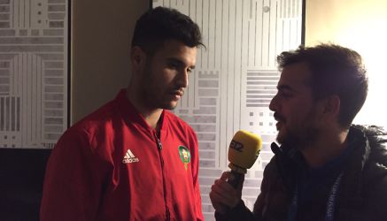 Munir en el hotel de Marruecos en Rusia un día antes de jugar su último partido en el Mundial 