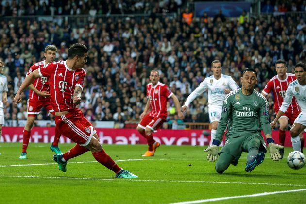 James dispone de una ocasión de peligro, en el Bernabéu, esta temporada James dispone de una ocasión de peligro, en el Bernabéu, esta temporada