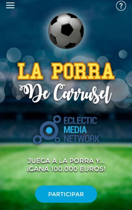 Arranca la Liga 2018/19 y vuelve la porra de Carrusel: ¡llévate los 100.000 euros! Arranca la Liga 2018/19 y vuelve la porra de Carrusel: ¡llévate los 100.000 euros!