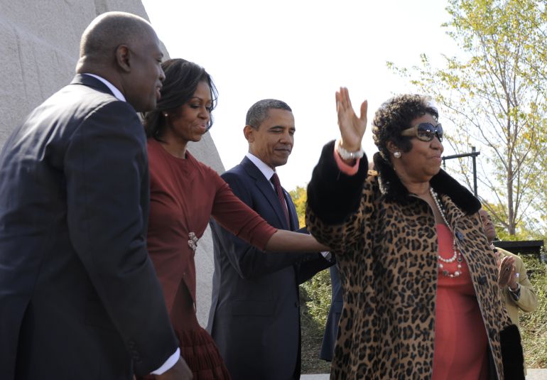 Obama y Aretha Franklin durante un acto en 2011 Obama y Aretha Franklin durante un acto en 2011