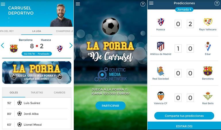 Así es la porra de la Liga de Carrusel Deportivo Así es la porra de la Liga de Carrusel Deportivo