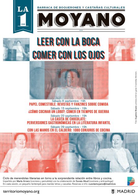 Agenda del ciclo 'Leer con la boca, comer con los ojos'. Agenda del ciclo 'Leer con la boca, comer con los ojos'.
