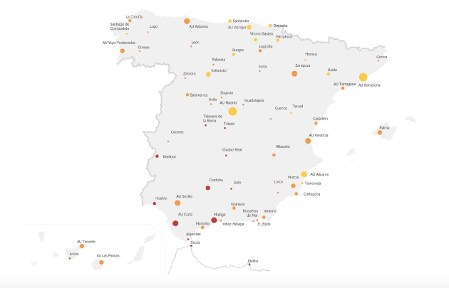Mapa ODS 8 (Trabajo y crecimiento económico) Mapa ODS 8 (Trabajo y crecimiento económico)