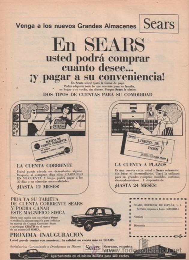 Publicidad de Sears en España Publicidad de Sears en España