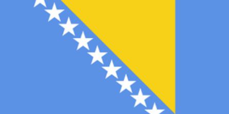 Bandera de Bosnia, primer diseño de Westendorp Bandera de Bosnia, primer diseño de Westendorp
