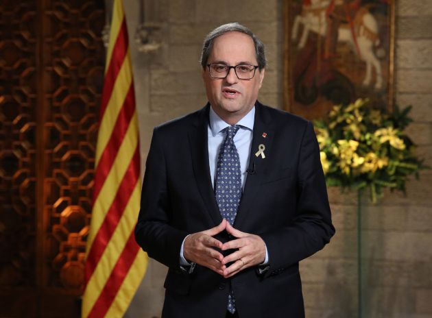 El presidente de la Generalitat, Quim Torra, en el discurso de fin de año. El presidente de la Generalitat, Quim Torra, en el discurso de fin de año.
