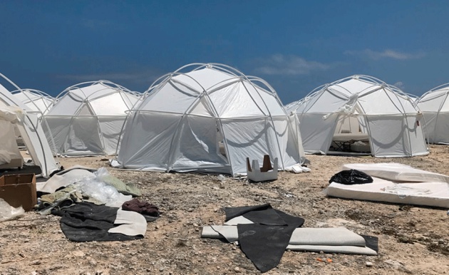 Así era la zona de alojamientos del festival Así era la zona de alojamientos del festival