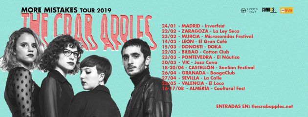 Las fechas de la gira de The Crab Apples Las fechas de la gira de The Crab Apples