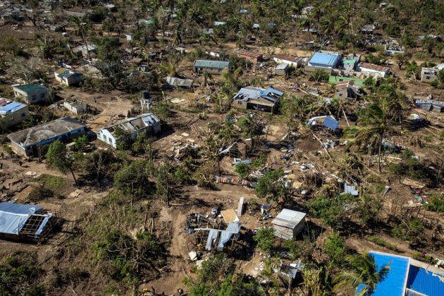 Aerial view of Buzi and the devastation caused by Cylone Idai. Mozambique Aerial view of Buzi and the devastation caused by Cylone Idai. Mozambique