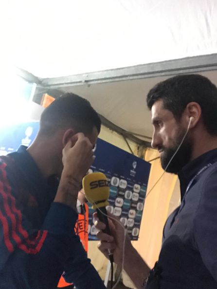 Dani Ceballos en los micrófonos de la Cadena SER con Mario Torrejón Dani Ceballos en los micrófonos de la Cadena SER con Mario Torrejón
