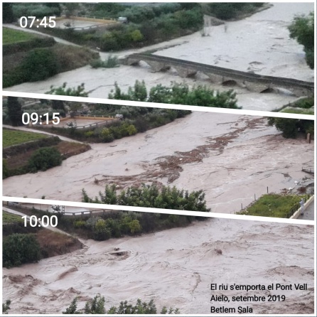 Imágenes del puente de Aielo de Malferit durante la mañana del jueves 11 de septiembre. Imágenes del puente de Aielo de Malferit durante la mañana del jueves 11 de septiembre.