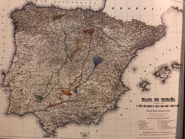 Mapa de cañadas reales de España. Mapa de cañadas reales de España.