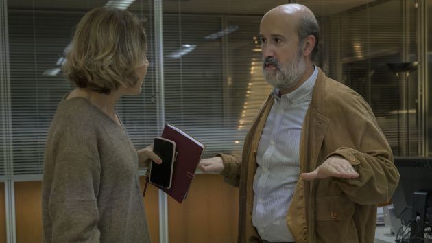 María Pujalte y Javier Cámara, durante el rodaje María Pujalte y Javier Cámara, durante el rodaje