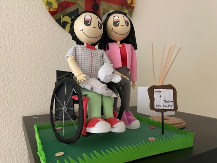 Representación de Jorge y su mujer, Mari Mar, tras casarse Representación de Jorge y su mujer, Mari Mar, tras casarse