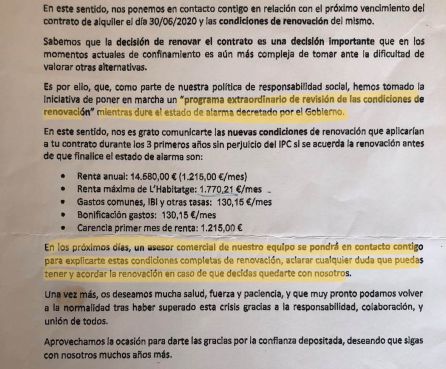 Una de las cartas recibidas por los vecinos de Badalona durante el estado de alarma. Una de las cartas recibidas por los vecinos de Badalona durante el estado de alarma.