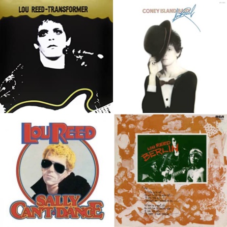 Portadas de algunos de los álbumes de Lou Reed publicados en los setenta. Portadas de algunos de los álbumes de Lou Reed publicados en los setenta.