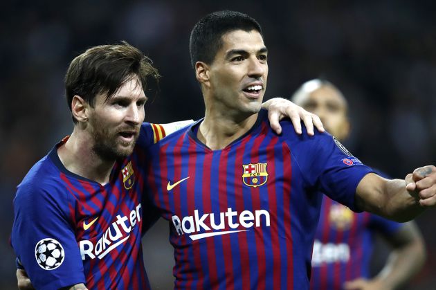 Messi junto a Suárez en un partido con el Barça Messi junto a Suárez en un partido con el Barça