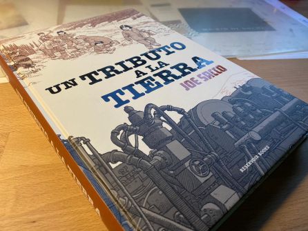 Portada de 'Un tributo a la Tierra', de Joe Sacco. Portada de 'Un tributo a la Tierra', de Joe Sacco.