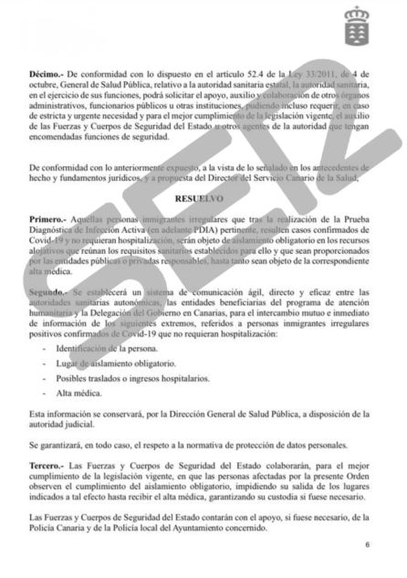 El documento al que accede la Cadena SER. El documento al que accede la Cadena SER.