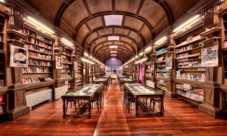 La biblioteca del instituto en el que se ha rodado la serie La biblioteca del instituto en el que se ha rodado la serie