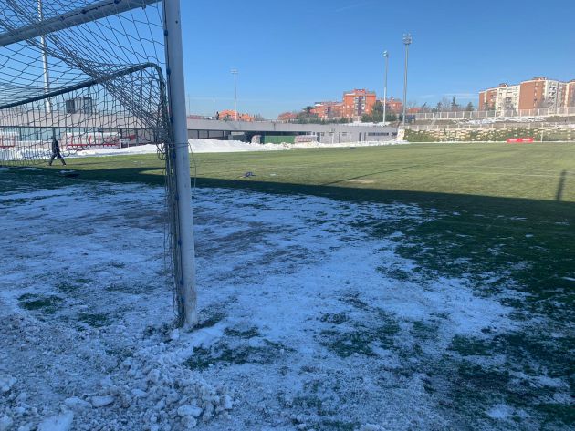 Estado del área de la Ciudad Deportiva del Rayo Vallecano tras la nevada Estado del área de la Ciudad Deportiva del Rayo Vallecano tras la nevada