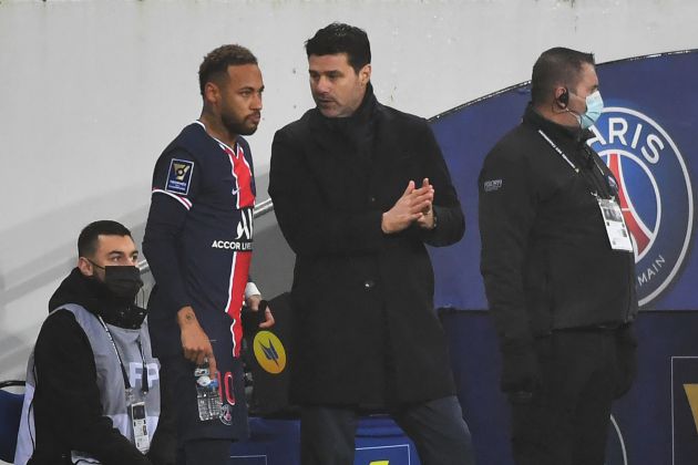 Pochettino y Neymar, en un partido del PSG Pochettino y Neymar, en un partido del PSG