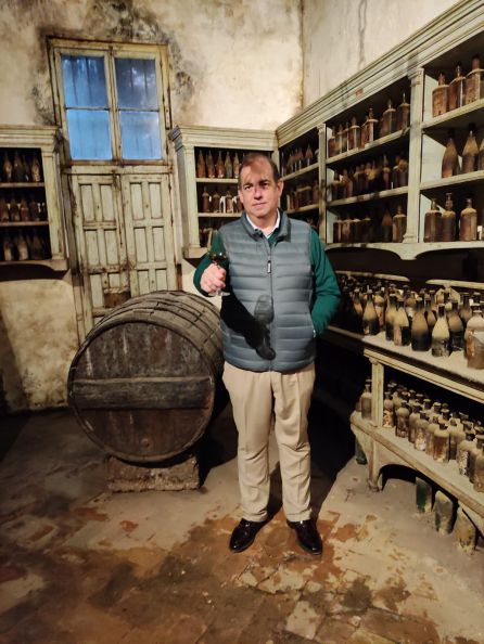 Eugenio Camacho, de Radio Jerez, en la bodega González Byass Eugenio Camacho, de Radio Jerez, en la bodega González Byass