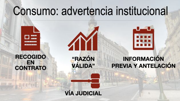 Consumo: advertencia institucional. Consumo: advertencia institucional.