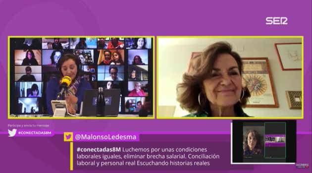 Carmen Calvo, en su entrevista con Pepa Bueno. Carmen Calvo, en su entrevista con Pepa Bueno.