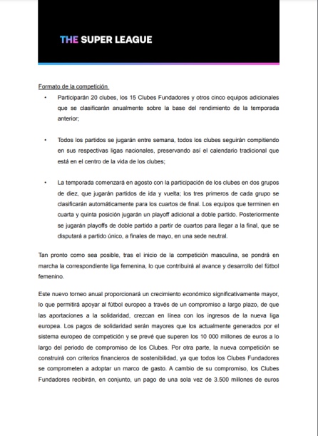 Documento de creación de la Superliga (2) Documento de creación de la Superliga (2)