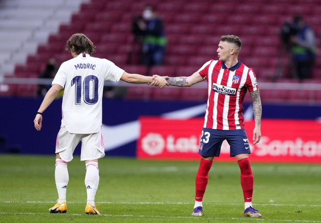 Saludo entre Luka Modric y Kieran Trippier Saludo entre Luka Modric y Kieran Trippier