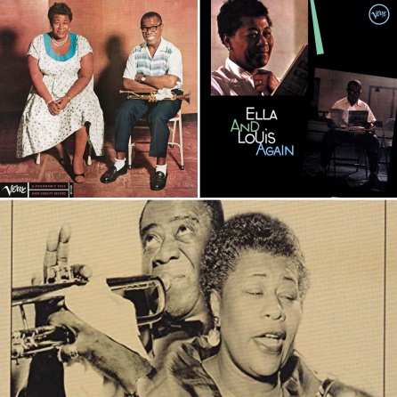 Portadas de los tres discos que Ella y Louis grabaron juntos Portadas de los tres discos que Ella y Louis grabaron juntos