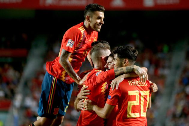 Dani Ceballos, Sergio Ramos, Isco y Marco Asensio celebran el último triunfo sobre Croacia Dani Ceballos, Sergio Ramos, Isco y Marco Asensio celebran el último triunfo sobre Croacia