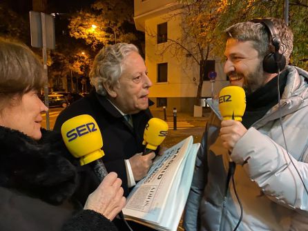 Aimar Bretos junto a Nativel Preciado y Miguel Ángel Aguilar. Aimar Bretos junto a Nativel Preciado y Miguel Ángel Aguilar.